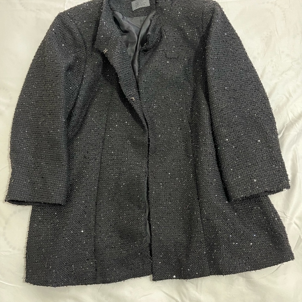 CHANEL Employee Black Sequin Blazer Women’s Size 12